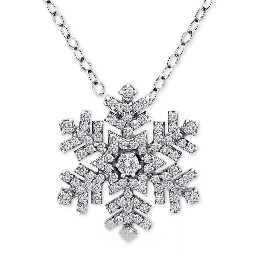Giani Bernini Snowflake Pendant Necklace in Sterling Silver